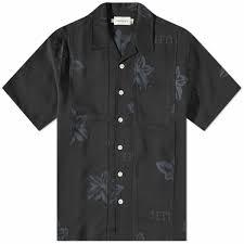 Honor The Gift Tobacco Print Short Sleeve Camp Shirt