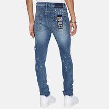 Ksubi Jeans Van Winkle Kulture Trashed Denim Blue