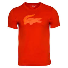Lacoste Men's T-Shirt Corrida Regular Fit Crocodile Graphic Short Sleeve