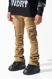 "CINNAMON" Cargo Stacked Jeans serenede