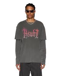 ksubi fuego layered ls tee charcoal