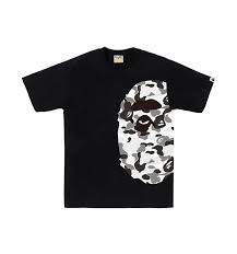 BAPE ABC Camo Side Big Ape Head Tee Black/Grey