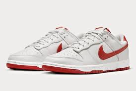 Nike Dunk Low Vast Grey Varsity Red