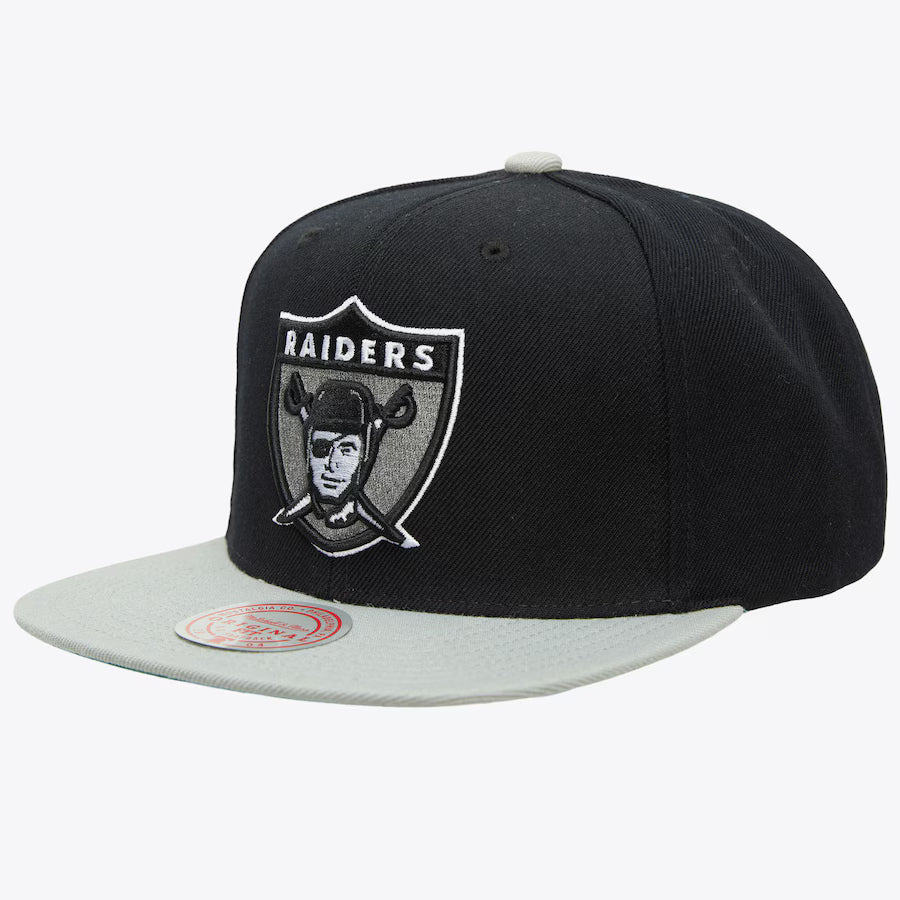 Black/Gray Oakland Raiders High Crown Structured Snapback Hat