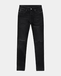 Ksubi Van Winkle Apex Krystal Repair Skinny Jeans - Black