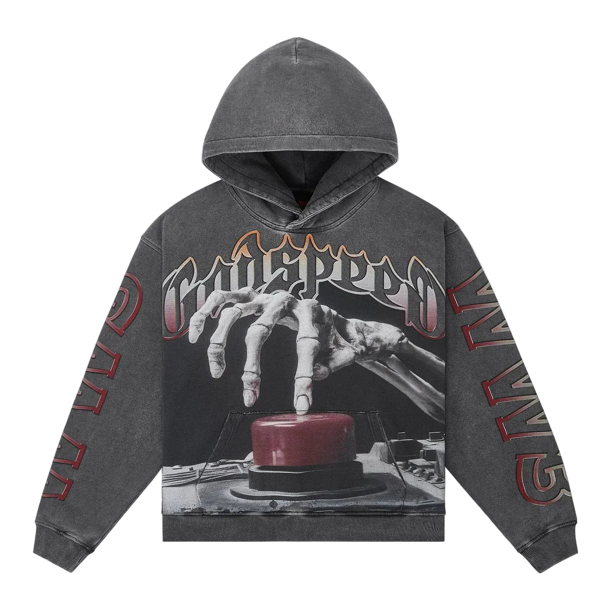 Godspeed Code Red Hoodie - Grey Wash