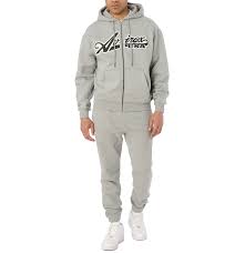 AVIREX SCRIPT JOGGING SUIT 'HEATHER GREY'