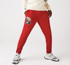 red lacoste pants