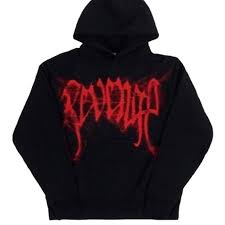 Revenge Smoke hoodie Black & Red
