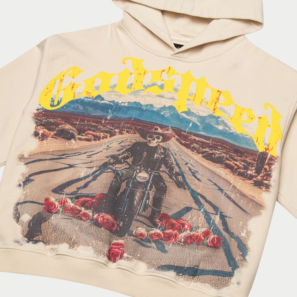 Long Lonely Road Hoodie (Cream Wash)