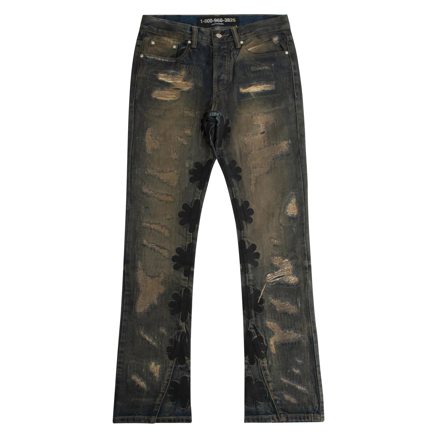 Destroyed Waxed Denim