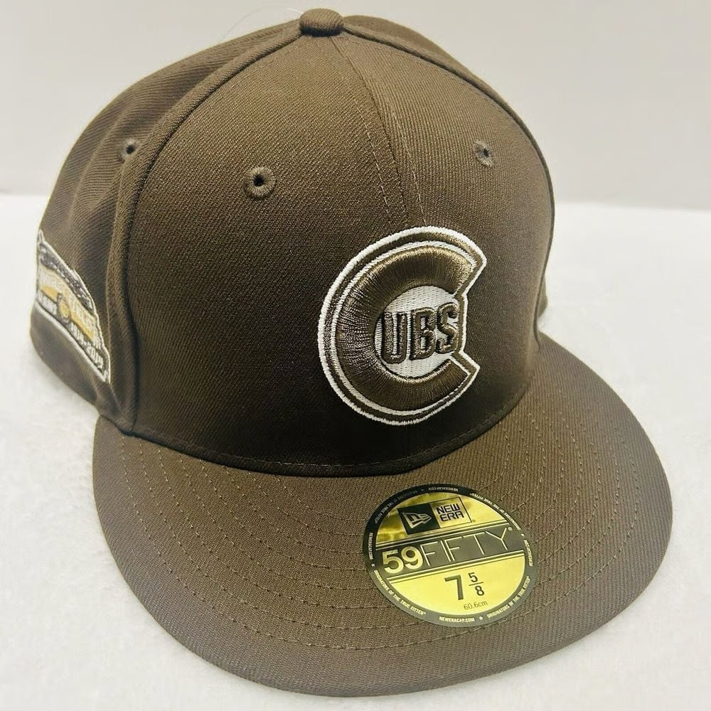 chicago cubs brown fitted