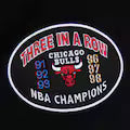 Men's Chicago Bulls Black Out Collection Vintage Logo Full-Snap Varsity Jacket