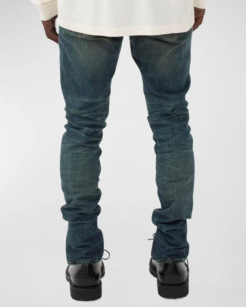 PURPLE Men's P001 Tinted Mid Indigo Skinny Jeans