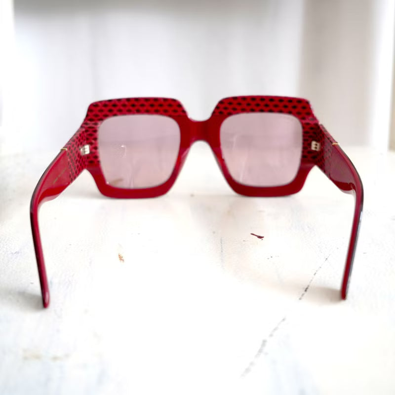 GUCCI red and black snakeskin
