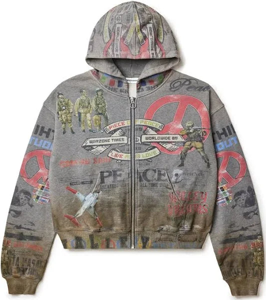 Vale Forever Dirty Grey Peace Hoodie
