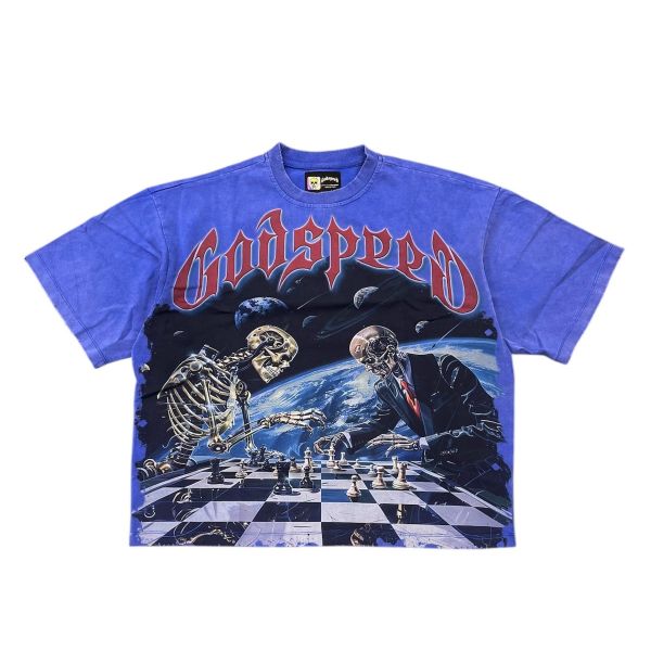 GODSPEED "Checkmate" T-Shirt (Blue Wash)