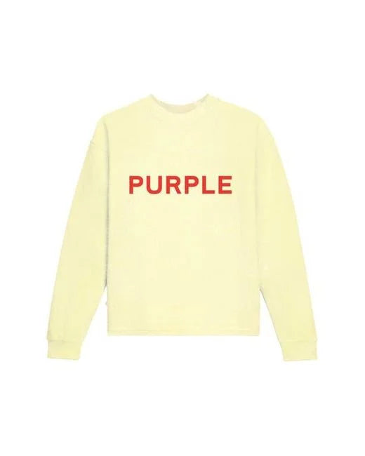 Purple Brand Brand Logo Jersey Long Sleeve T-Shirt for Men Yellow