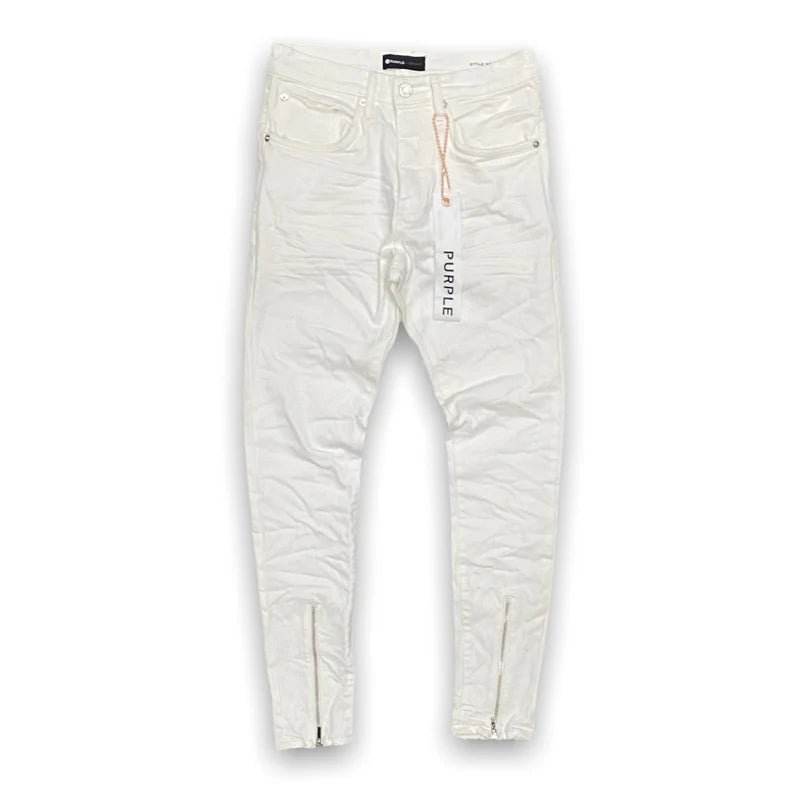 Purple Brand (white center front hem zip jean)