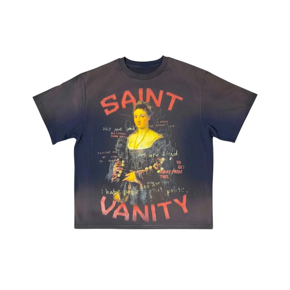Saint Vanity Elizabeth Tee 'Washed Grey'
