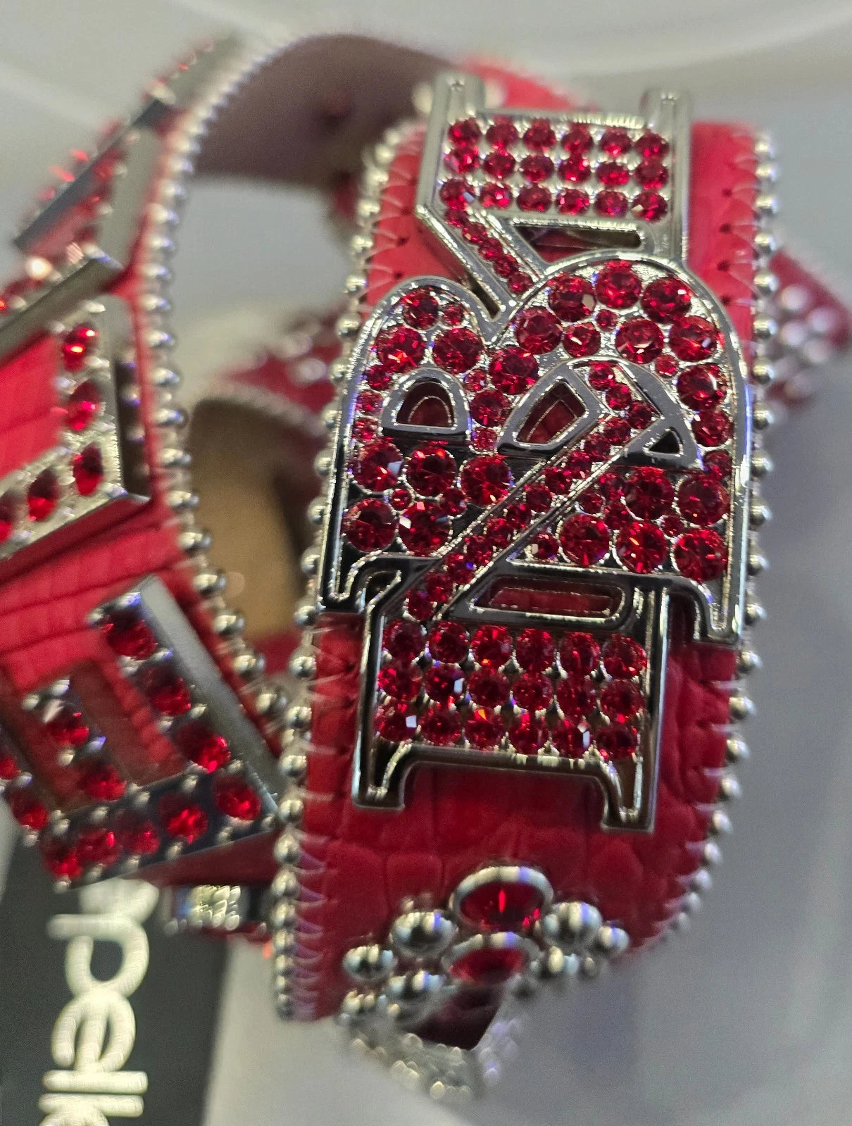 PELLE PELLE X BB SIMON LIMITED EDITION RED-CLEAR LIGHT SIAM BELT