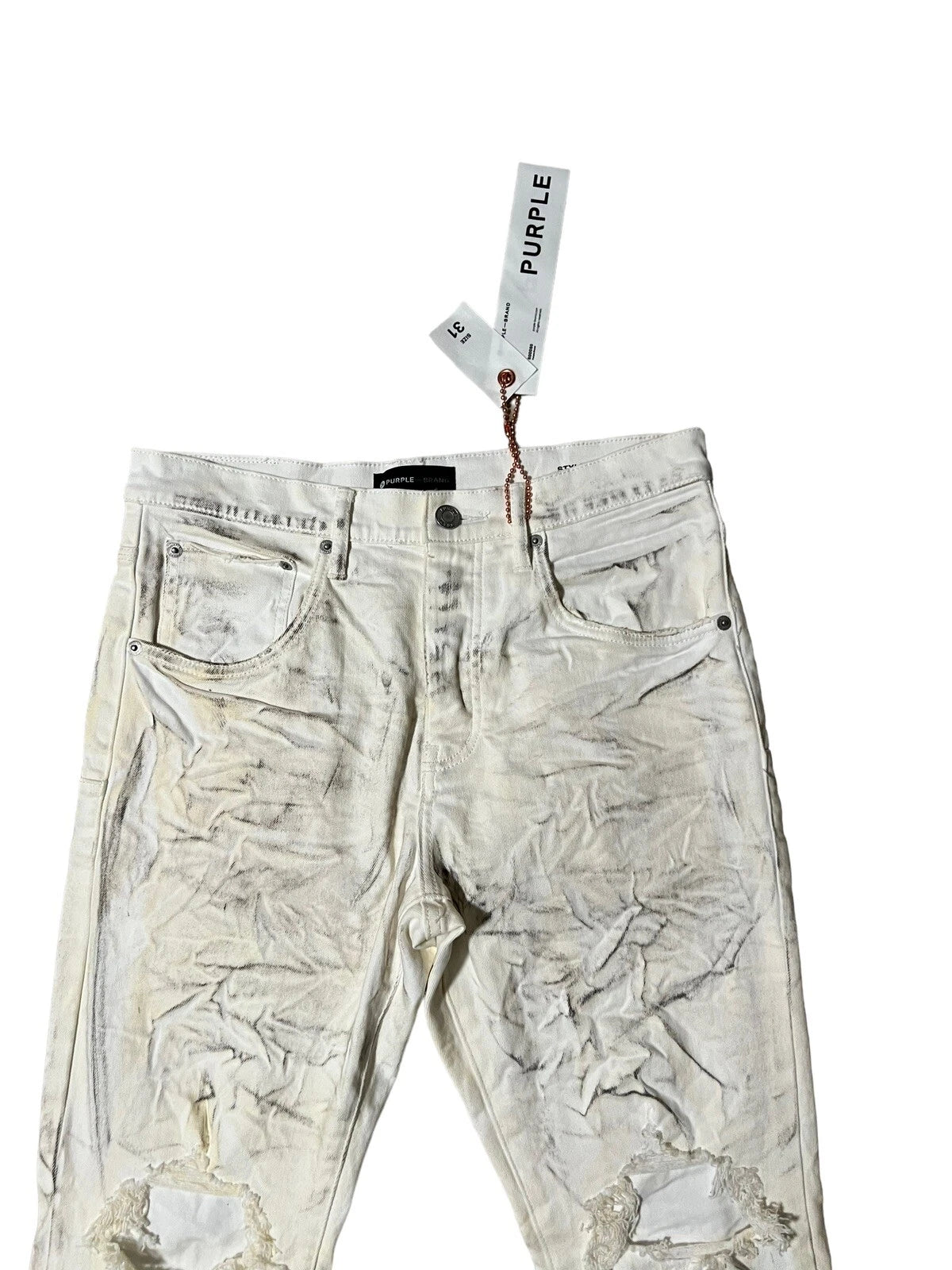 Purple × Purple Brand  Purple Brand Jeans Mens Dropped Fit P002 Cream