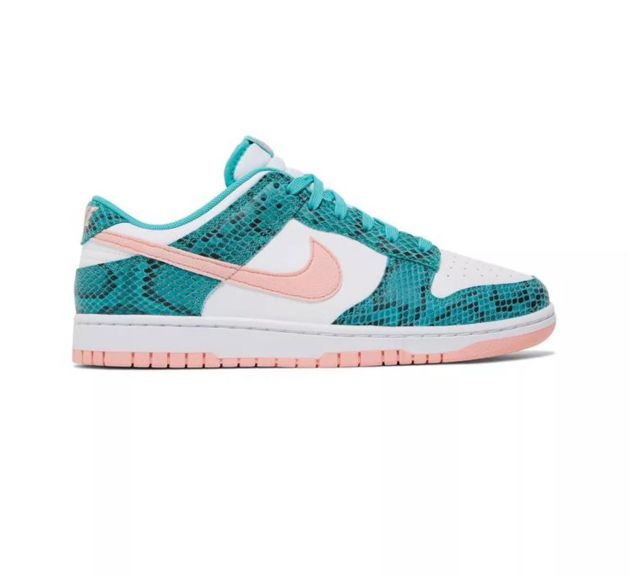 Nike Dunk Low Snakeskin Washed Teal Bleached Coral