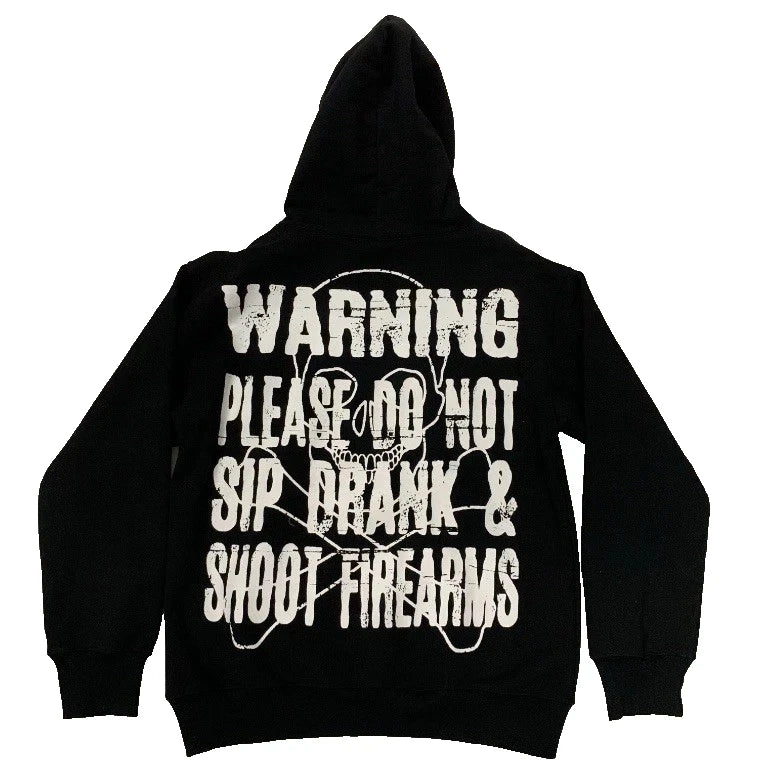 That’s A Awful Lot of Cough Syrup ‘Warning Label’ Black Hoodie