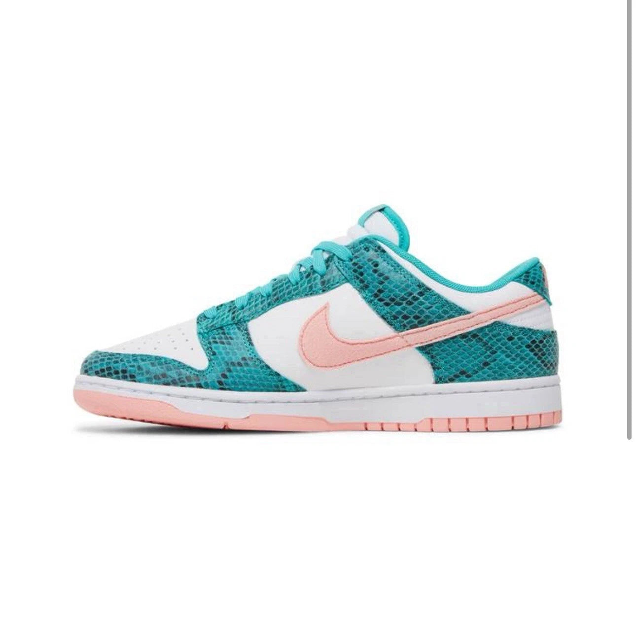 Nike Dunk Low Snakeskin Washed Teal Bleached Coral