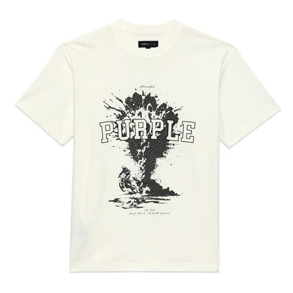 Purple Textured Jersey "Sky High" Tee