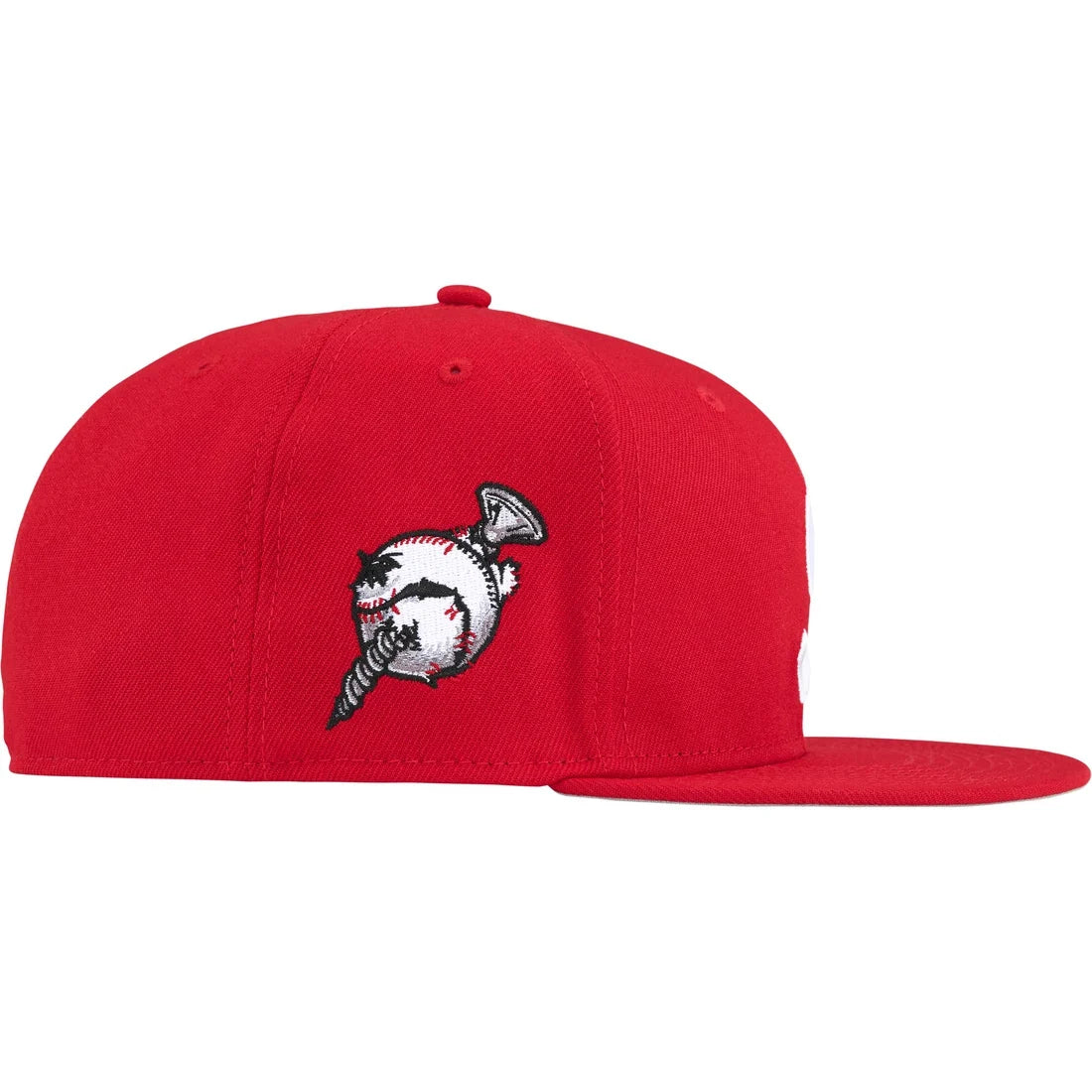 Supreme Screw Ball S Logo New Era 59Fifty Fitted Hat Red
