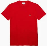 Lacoste T-Shirt Red-Small Green Alligator