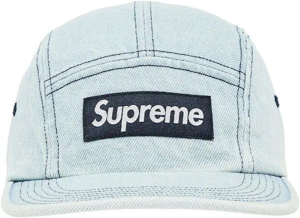 Supreme Denim Camp Cap (SS25) light washed indigo