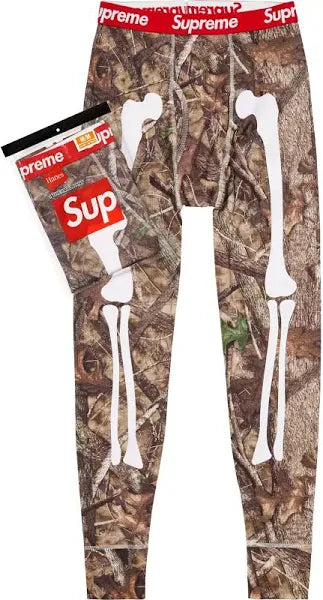 Supreme Hanes Bones Thermal Pant (1 Pack) Woodland Camo
