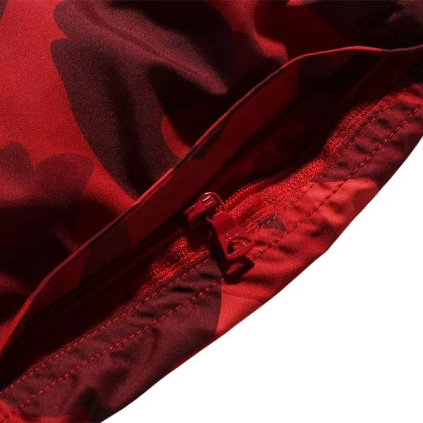 BAPE Color Camo Shark Beach Shorts Red