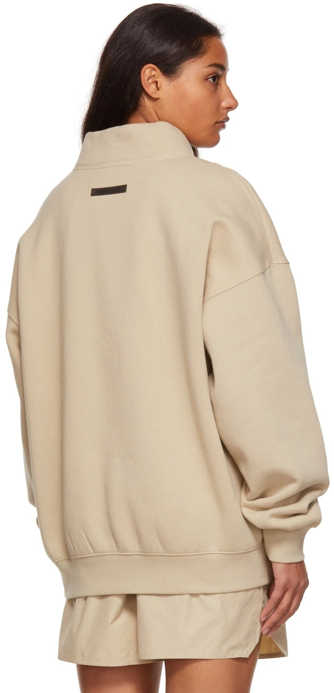 Fear of God ESSENTIALS SSENSE Exclusive Beige Mock Neck Sweatshirt