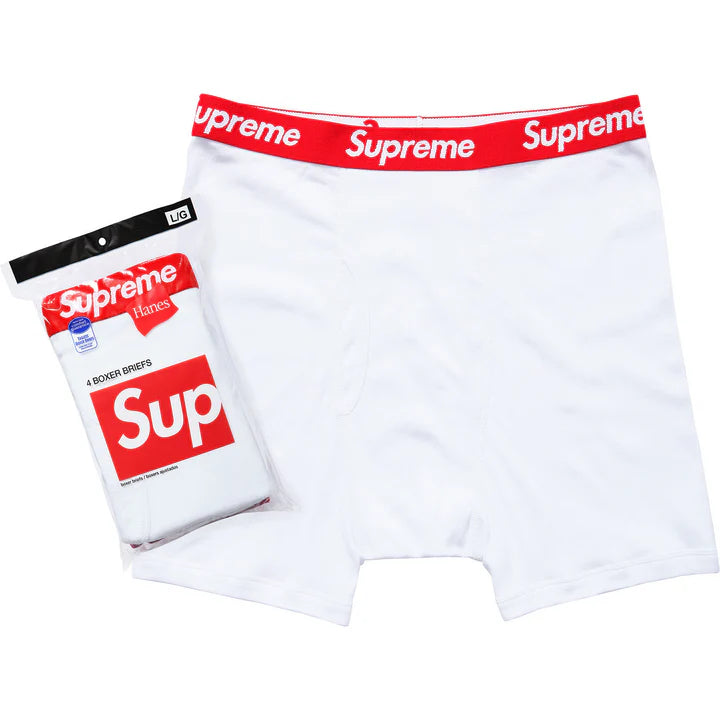 supreme boxer briefs white red 1 pair