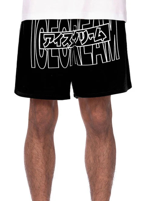 Katakana Reflective Mesh Shorts