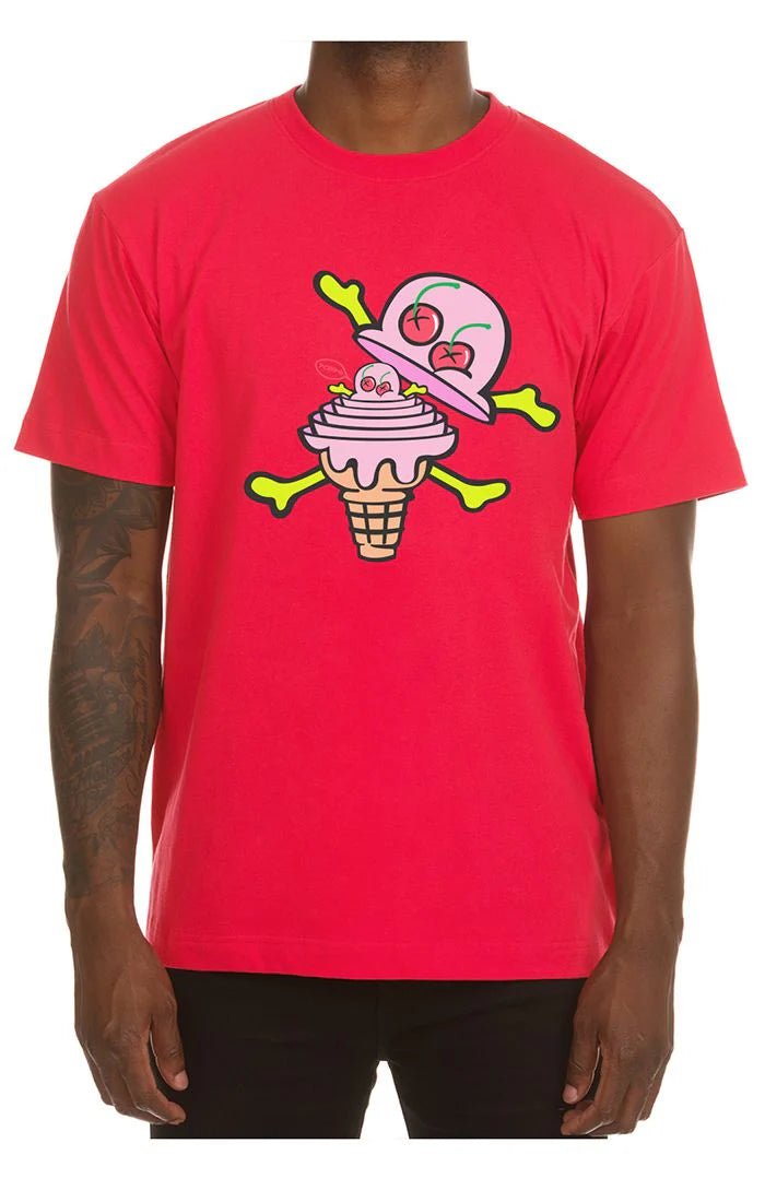 Icecream Nesting SS Tee T-shirts Neon Red