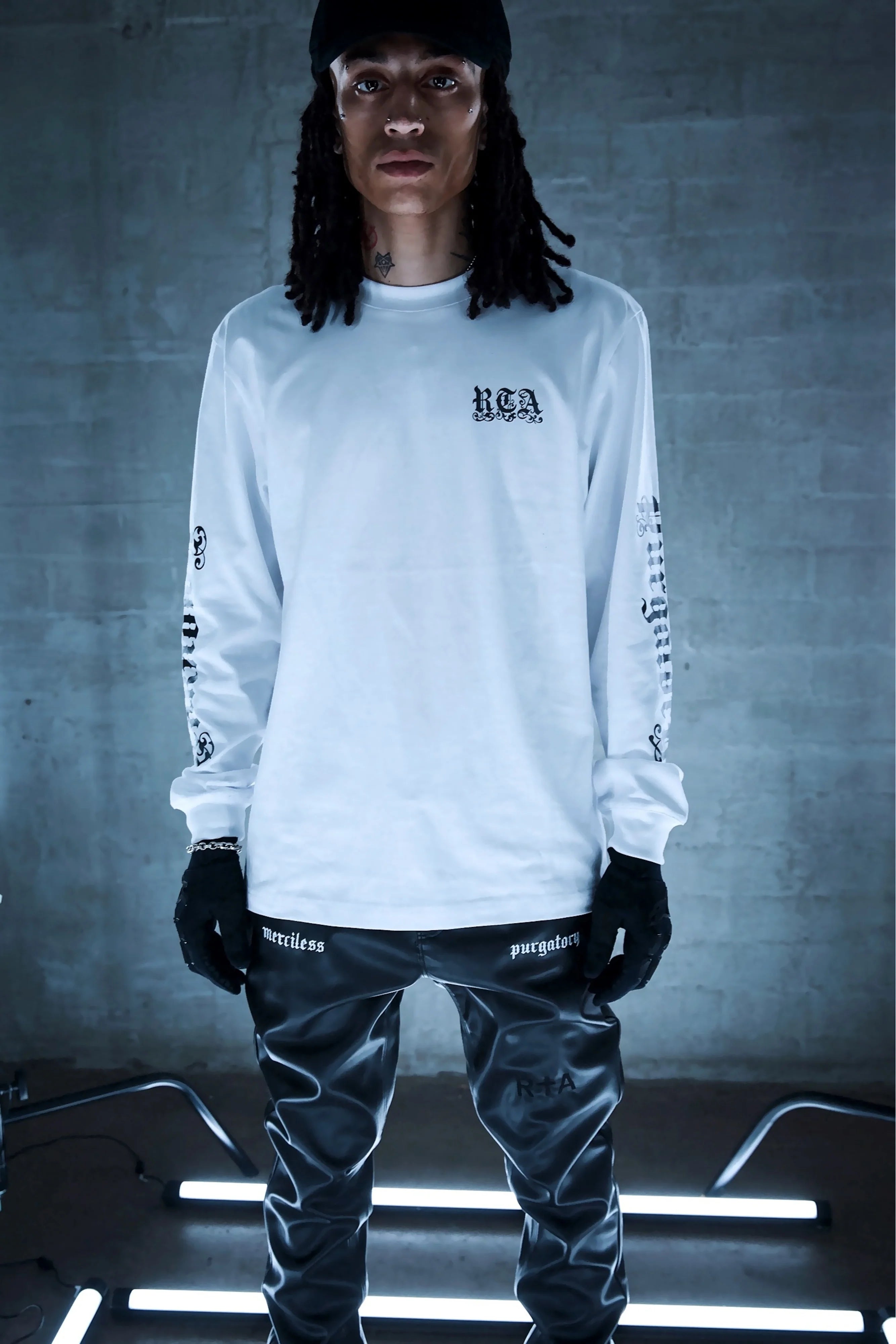RTA LAWRENCE LONG SLEEVE TEE | WHITE UNKNOWN PURGATORY