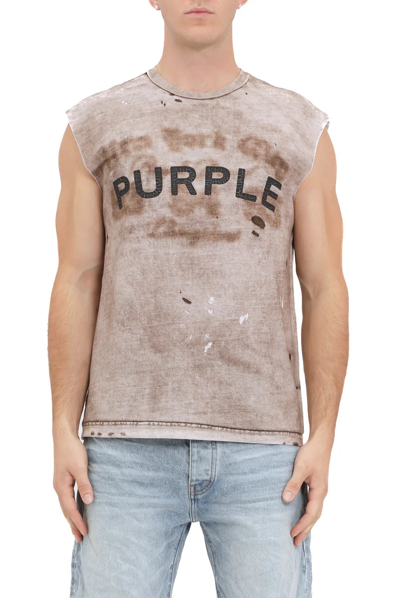 PURPLE BRAND P103-TIFW325 TEXTURED JERSEY Sleeveless