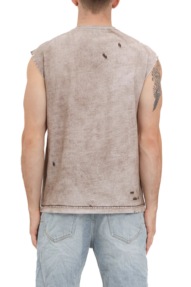 PURPLE BRAND P103-TIFW325 TEXTURED JERSEY Sleeveless