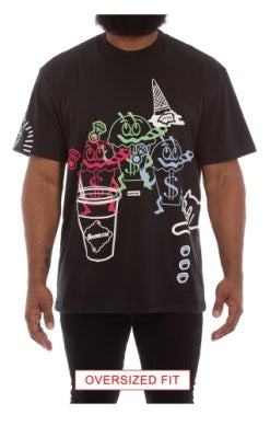 icecream the gang ss knit (oversize) black