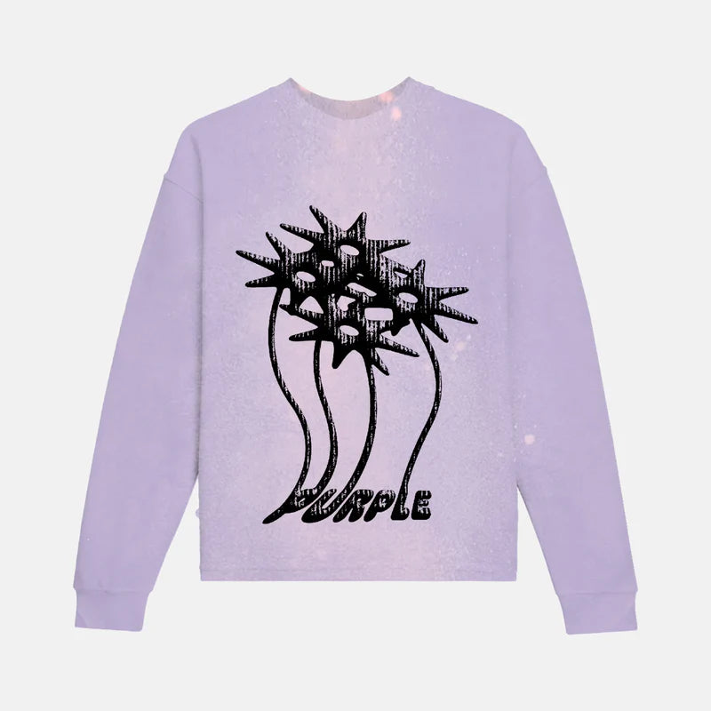 Purple Brand Textured Jersey Long sleeve T-Shirt 'Lavender'