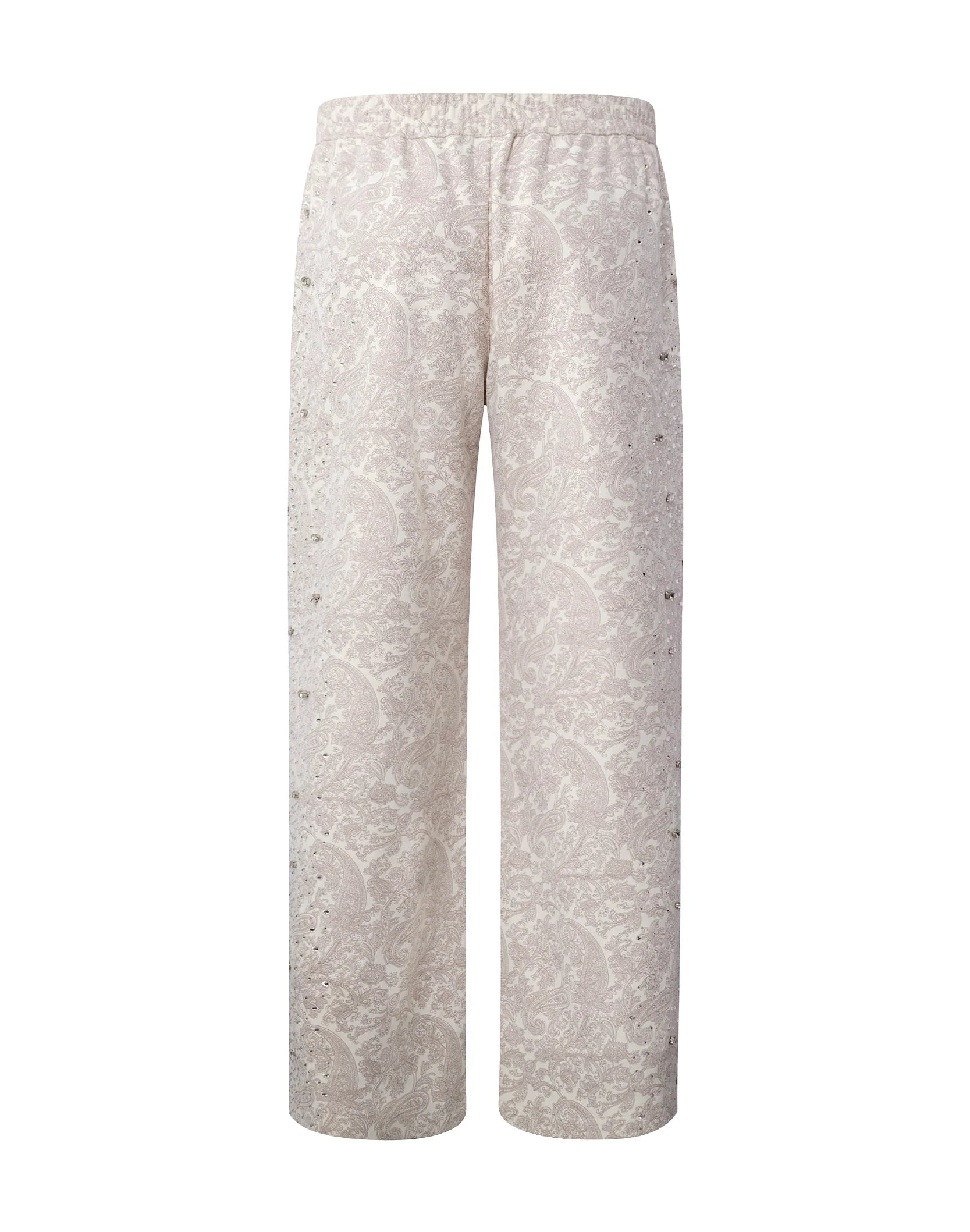 Cashew Blossom Pearl Sweatpants-WHT