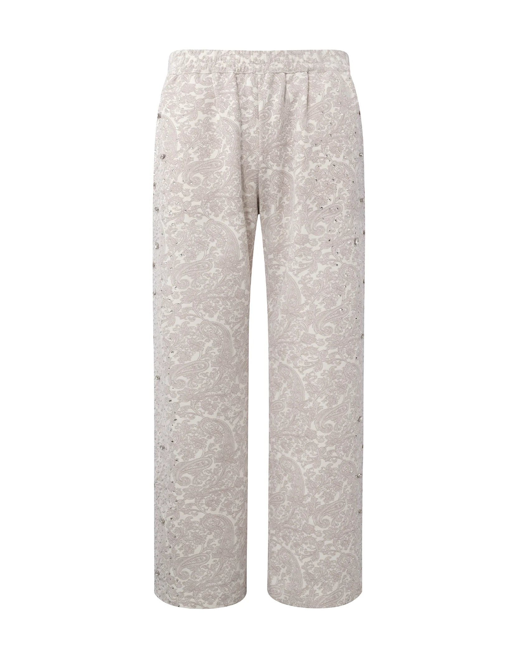 Cashew Blossom Pearl Sweatpants-WHT