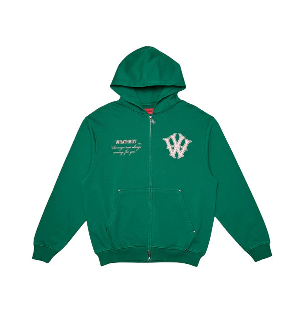 Wrathboy - Wrath Revenge Zip Hoodie - Green