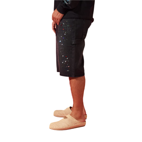 DUAA SUPPLICATION STONE BLACK DENIM SHORT