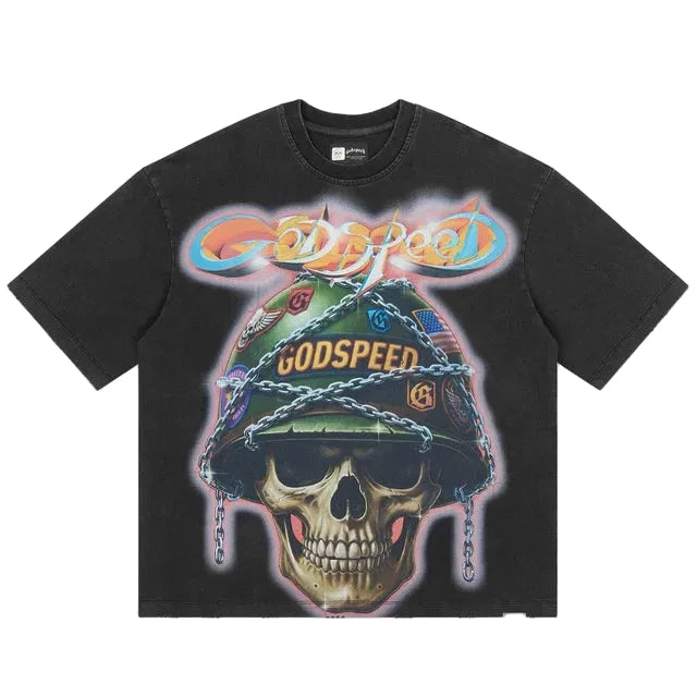 Godspeed Badges of Honor T-shirt Black Wash