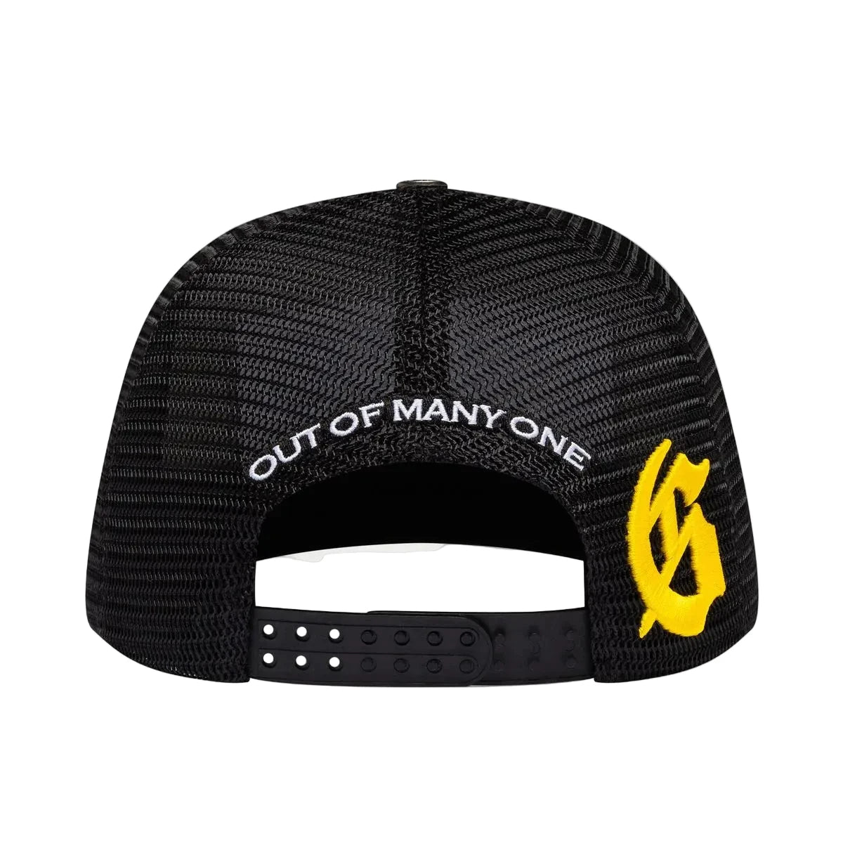 GODSPEED GS E PLURIBUS TRUCKER HAT WHITE/BLACK
